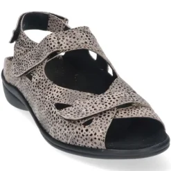 DAMES Durea - Wijdte E - 7258 - Taupe - Uitneembaar voetbed