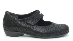 DAMES Durea - Wijdte G - 5737 - Zwart - Uitneembaar voetbed