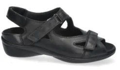 DAMES Durea - Wijdte H - 7258 Zwart - Uitneembaar voetbed