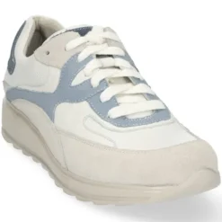 DAMES Durea - Wijdte H - Wit met Blauw - 7272 - Uitneembaar voetbed