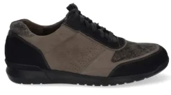 Heren Gijs - Wijdte H - 2097 52 - Zwart met taupe - Uitneembaar voetbed