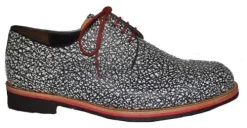 Heren Gijs - Wijdte K - 2017 0783 - Zwart met wit - Uitneembaar voetbed