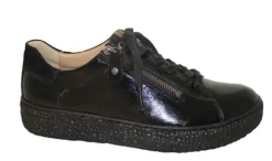 DAMES Hartjes - Wijdte H - 162 1401 /63 01 01 - Zwart lak - Uitneembaar voetbed