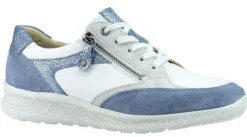 DAMES Hartjes - Wijdte K - 162.1608 - Wit met jeans - Uitneembaar voetbed