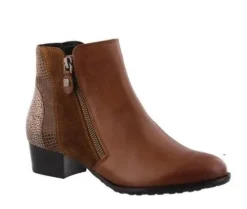 DAMES Helioform - Wijdte H - 560 015 0351 - Cognac - Uitneembaar voetbed