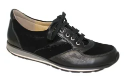 DAMES Schneider - Wijdte C - Zwart - Uitneembaar voetbed