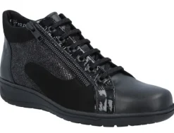 DAMES Solidus - Wijdte H - 27049 1105 - Zwart - Uitneembaar voetbed