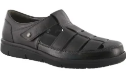 Heren Solidus - Wijdte H - 64009 - Zwart - Uitneembaar voet bed