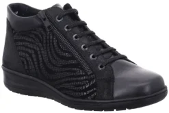 DAMES Solidus - Wijdte K - 29007 999 - Zwart - Uitneembaar voetbed