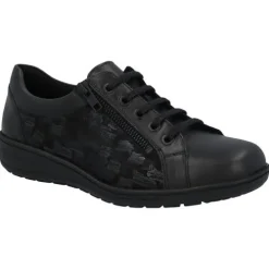 DAMES Solidus - Wijdte K - 29001 - Zwart - Uitneembaar voetbed