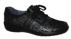 DAMES Stuppy - Wijdte H - 9973 - Zwart - Uitneembaar voetbed