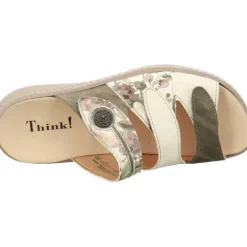 DAMES Think - 000078 7060 - Groen met beige - Uitneembaar voetbed