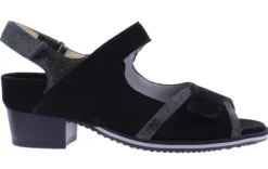 DAMES Verhulst - Wijdte H - 7354 Zwart - Uitneembaar voetbed